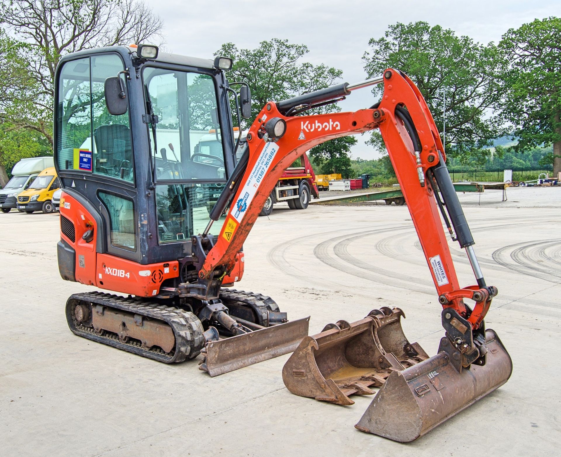 Kubota KX018-4 1.5 tonne rubber tracked mini excavator Year: 2018 S/N: 66743 Recorded Hours: 1727 - Image 2 of 27