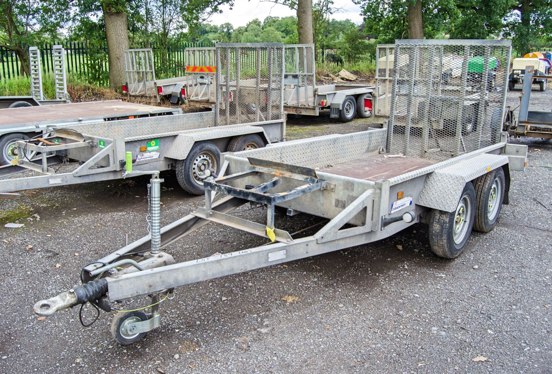 Indespension 8ft x 4ft tandem axle plant trailer S/N: 122669 A723368