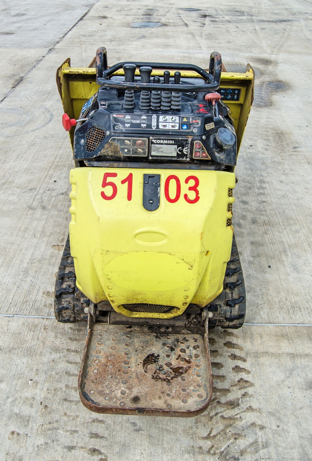 Cormidi 60 diesel driven 600kg hi-tip rubber tracked dumper Year: 2016 S/N: 06523 Recorded Hours: - Image 6 of 19