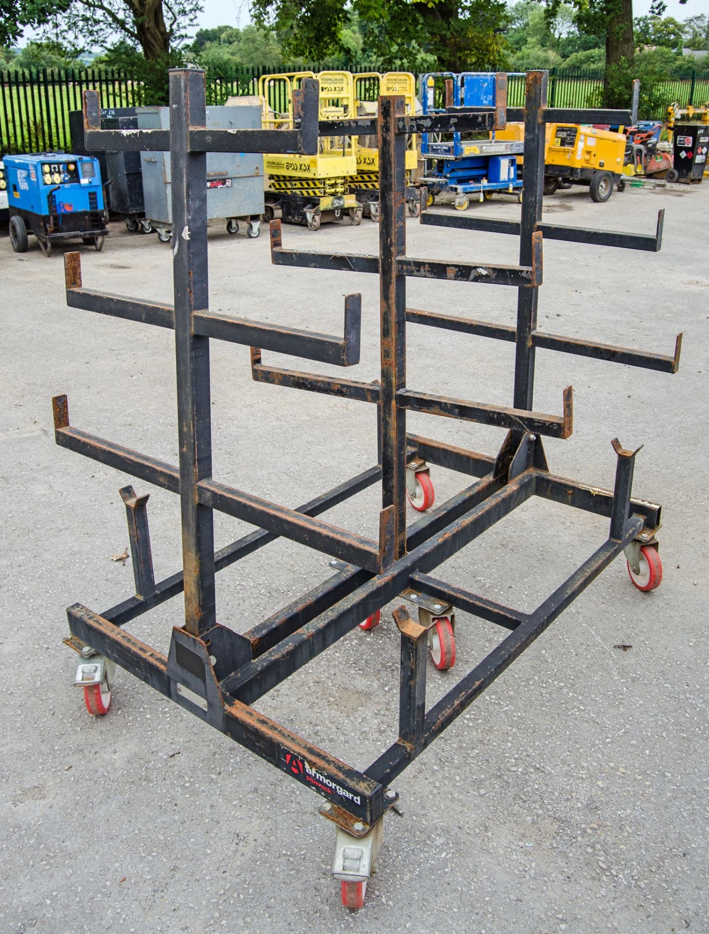 Armorgard steel mobile pipe rack - Image 2 of 2