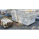 2 pallets of scaffold fencing and support posts