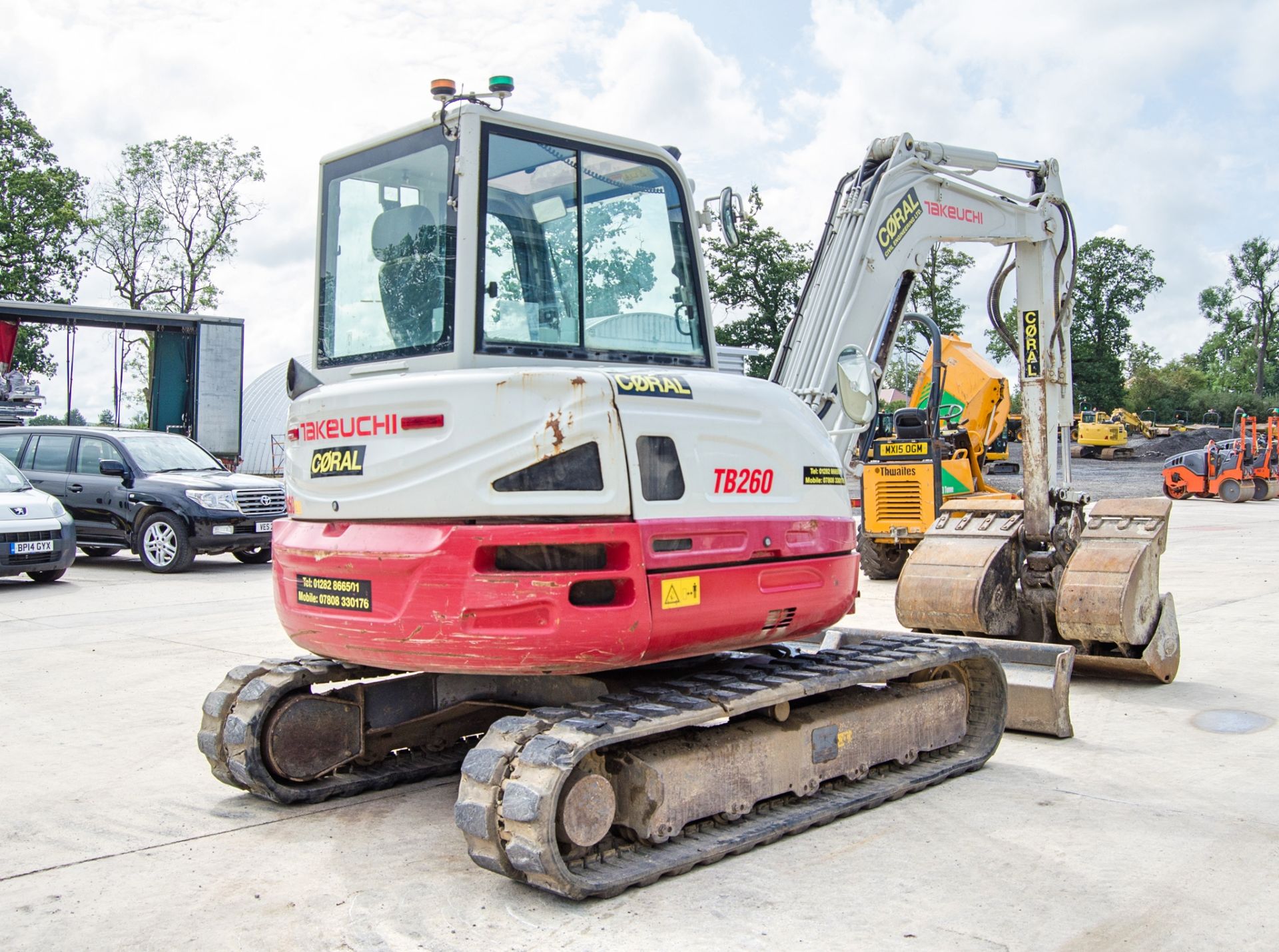 Takeuchi TB260 6 tonne rubber tracked excavator Year: 2018 S/N: 126002684 Recorded Hours: 3138 - Bild 3 aus 28