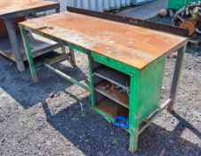 6ft x 2ft 6 inch steel work bench