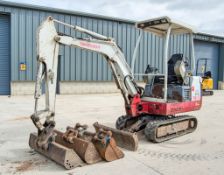 Takeuchi TB016 1.5 tonne rubber tracked mini excavator Year: 2010 S/N: 11612143 Recorded Hours: 3148