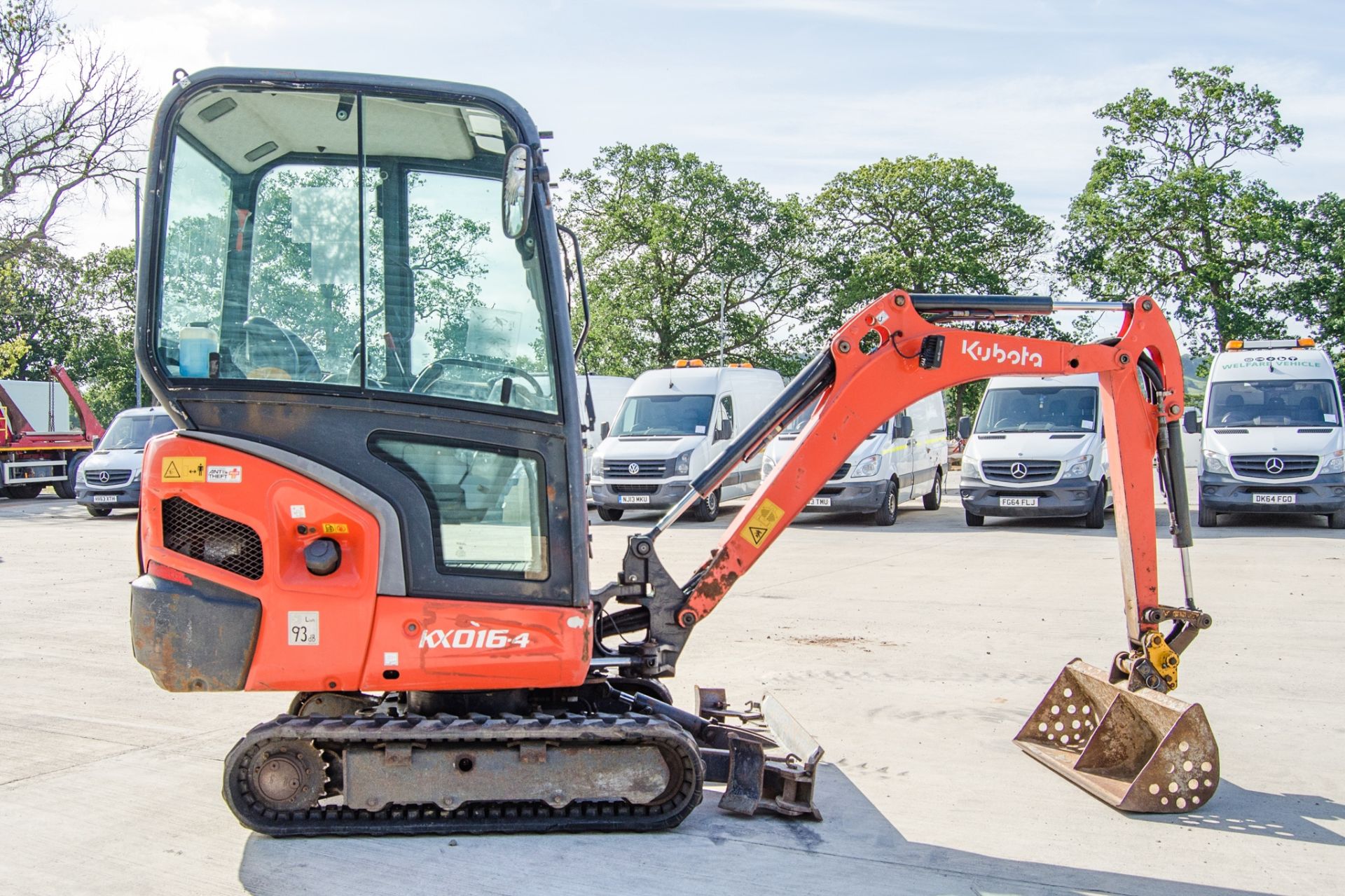 Kubota KX016-4 1.5 tonne rubber tracked mini excavator Year: 2017 S/N: 61511 Recorded Hours: 1808 - Image 7 of 27