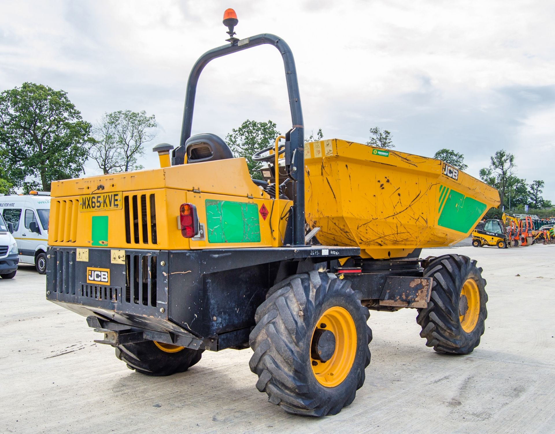 JCB 6 tonne swivel skip dumper Year: 2016 S/N: EGGRL0283 Recorded Hours: 1837 c/w V5C A738285 ** - Image 3 of 23