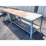 12ft x 2ft 6 inch steel work bench