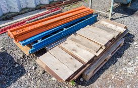 Quantity of dismantled boltless pallet racking Comprising of 3 - 190cm uprights, 12 - 180cm cross