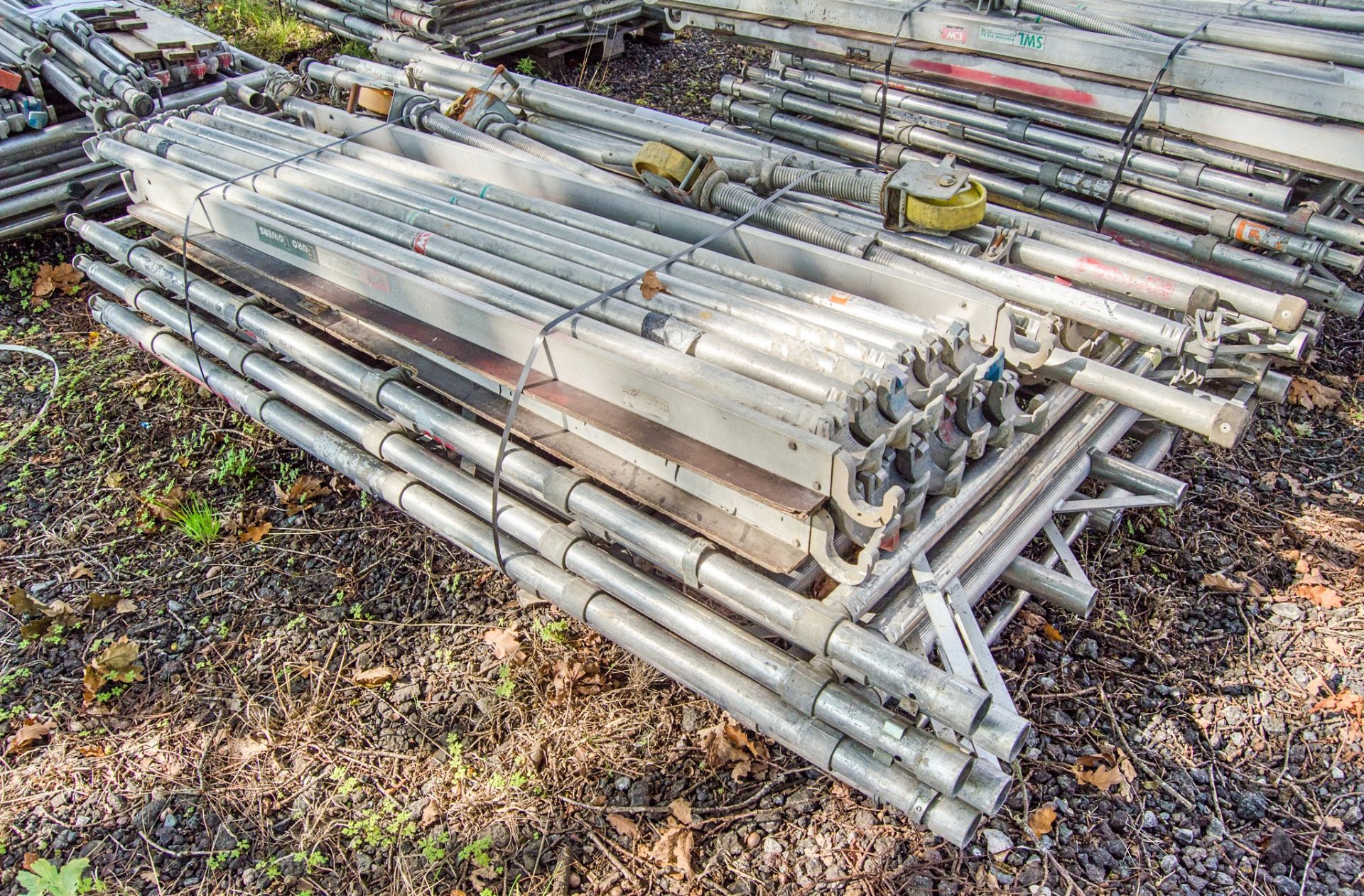 Pallet of scaffold components as photographed