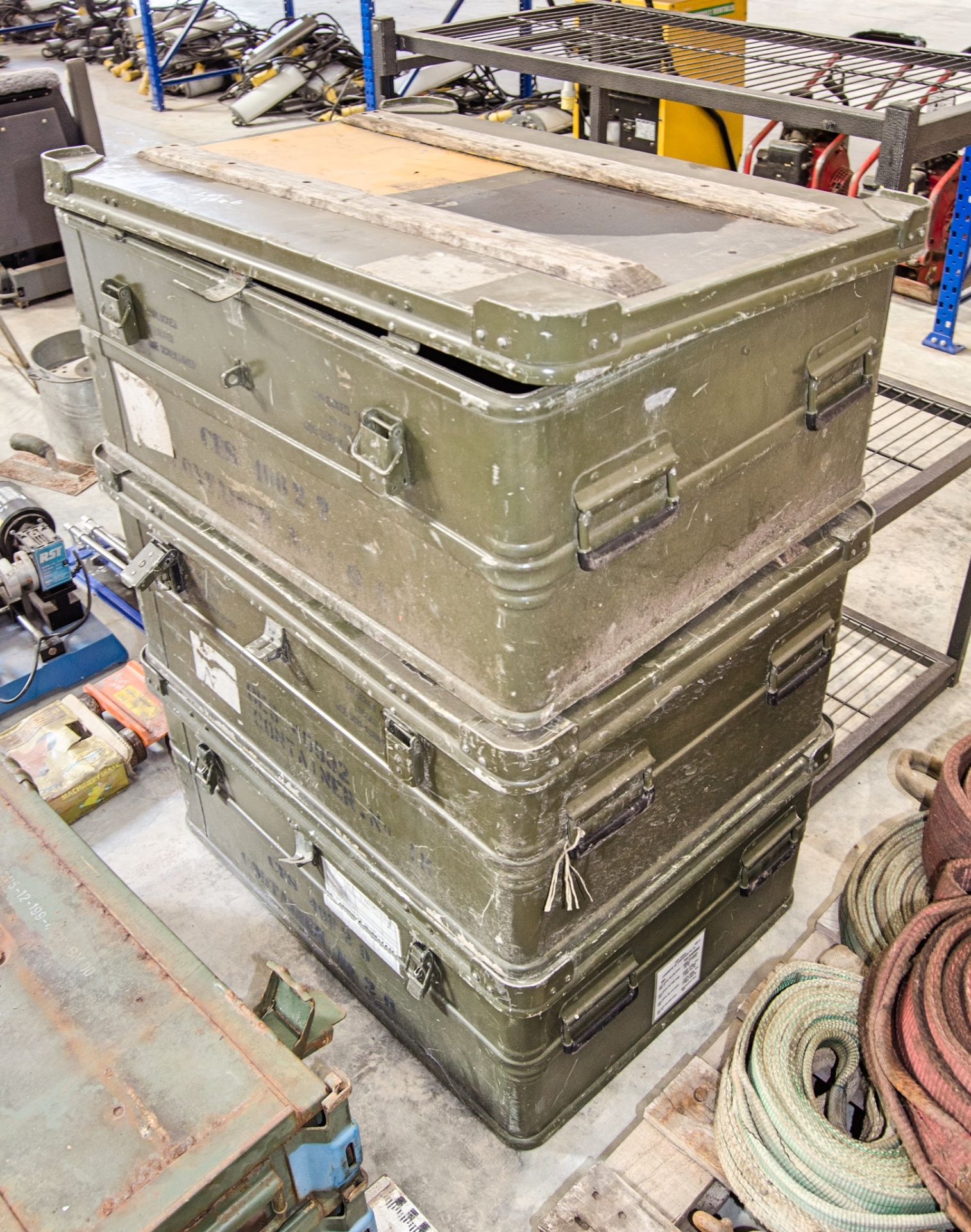 3 - aluminium carry boxes (Ex MOD)