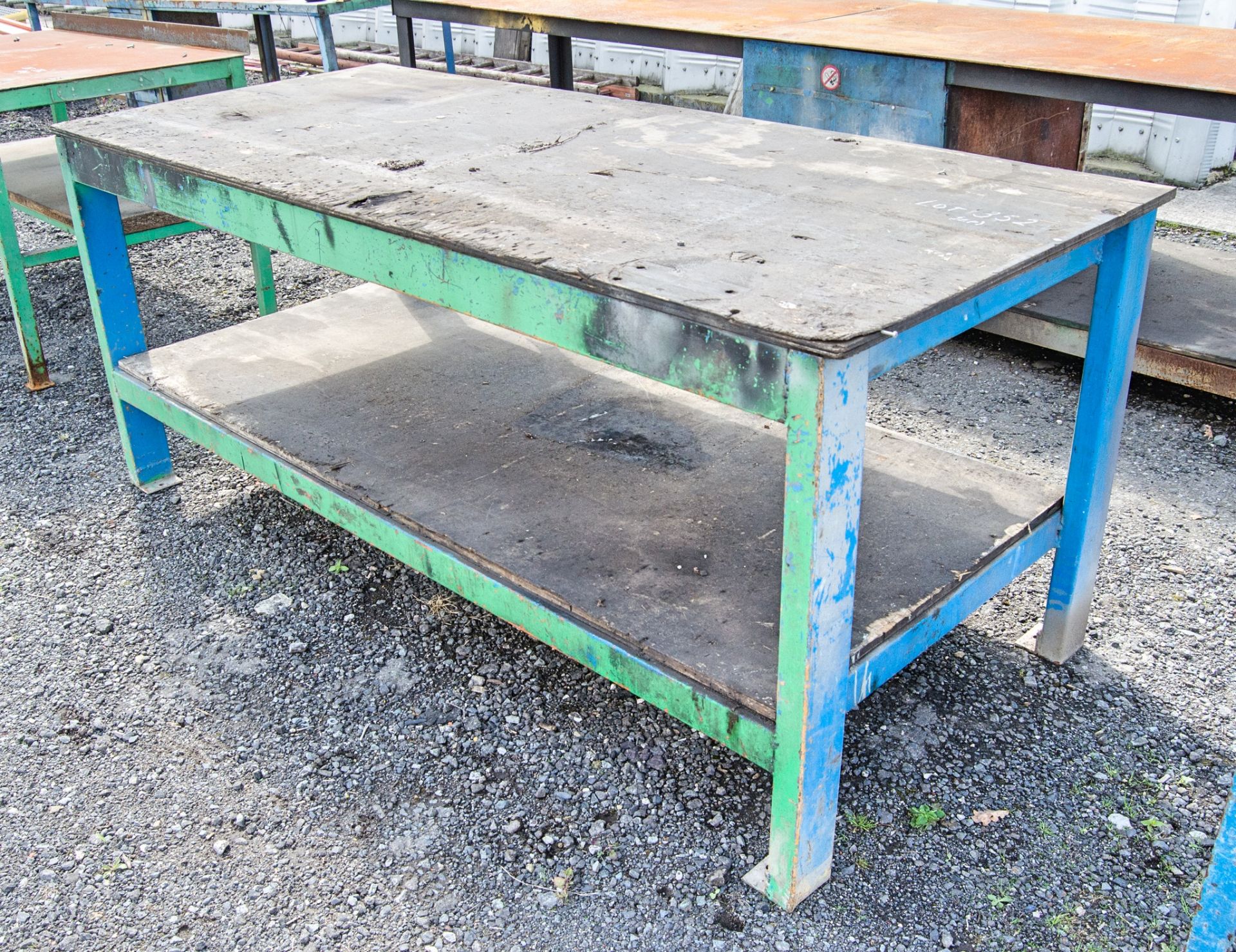 7ft x 3ft steel work bench