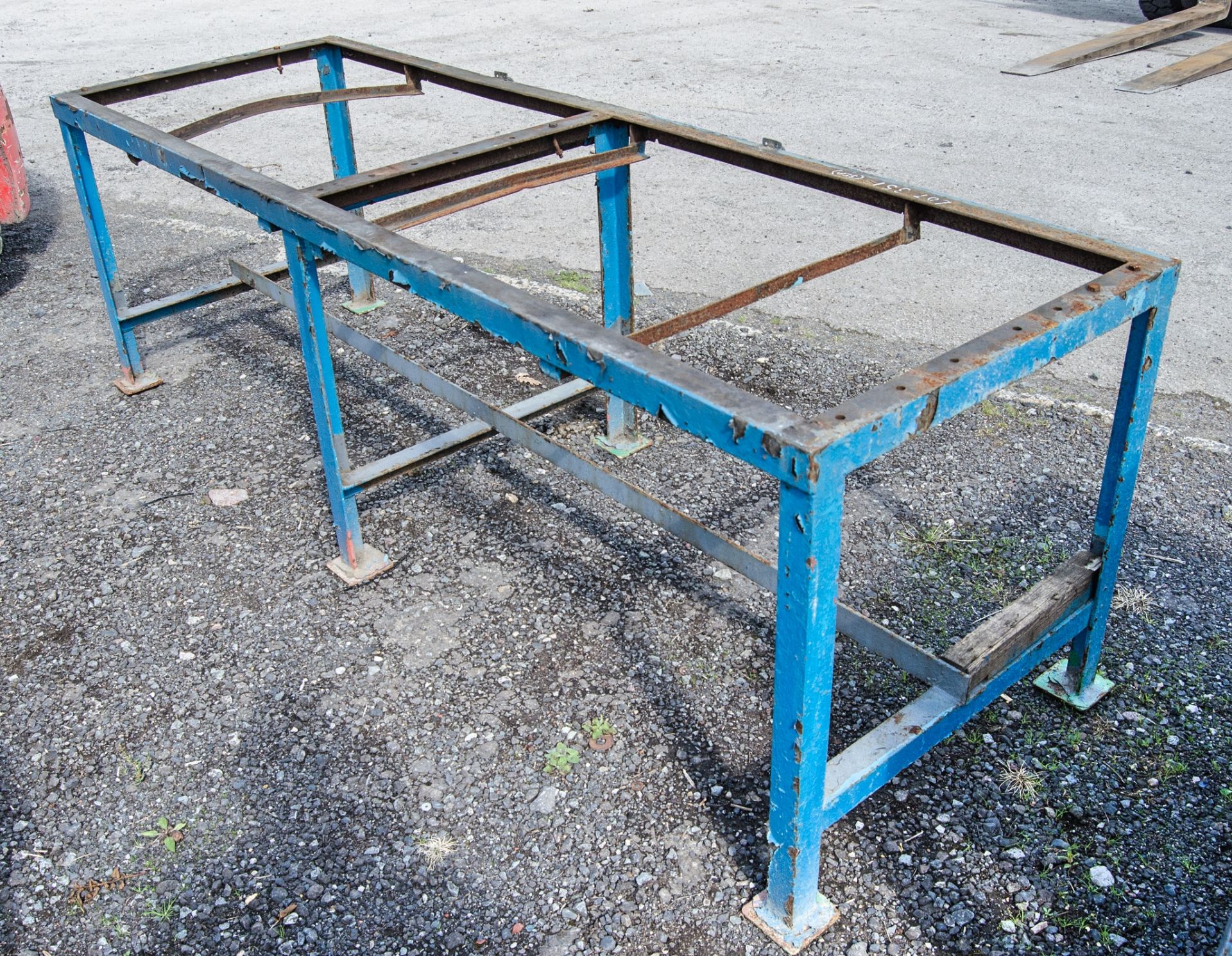 8ft x 2ft 6 inch steel work bench ** No top ** - Image 2 of 2