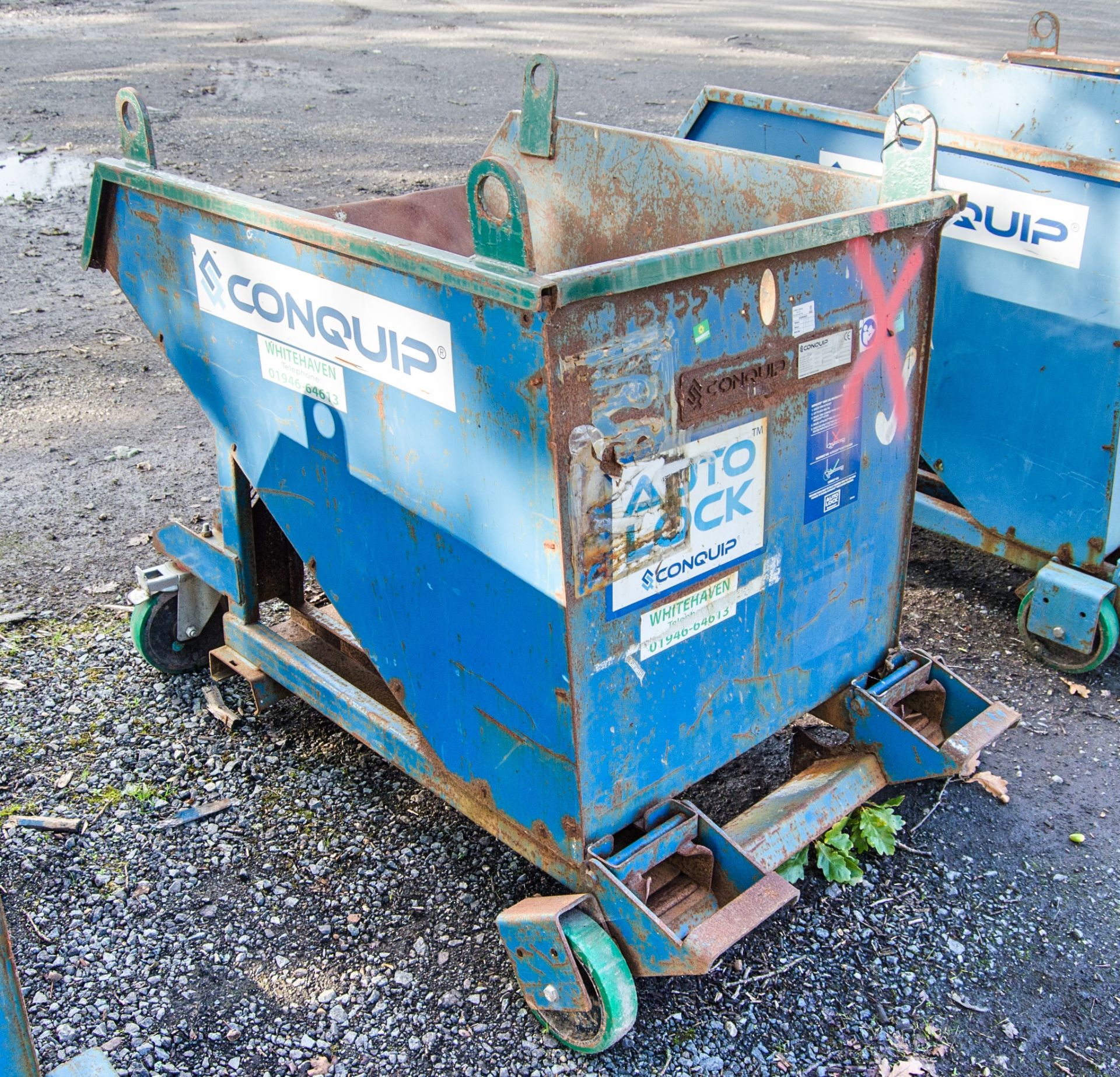 Conquip 1 tonne mobile tipping skip A955557 - Image 2 of 2