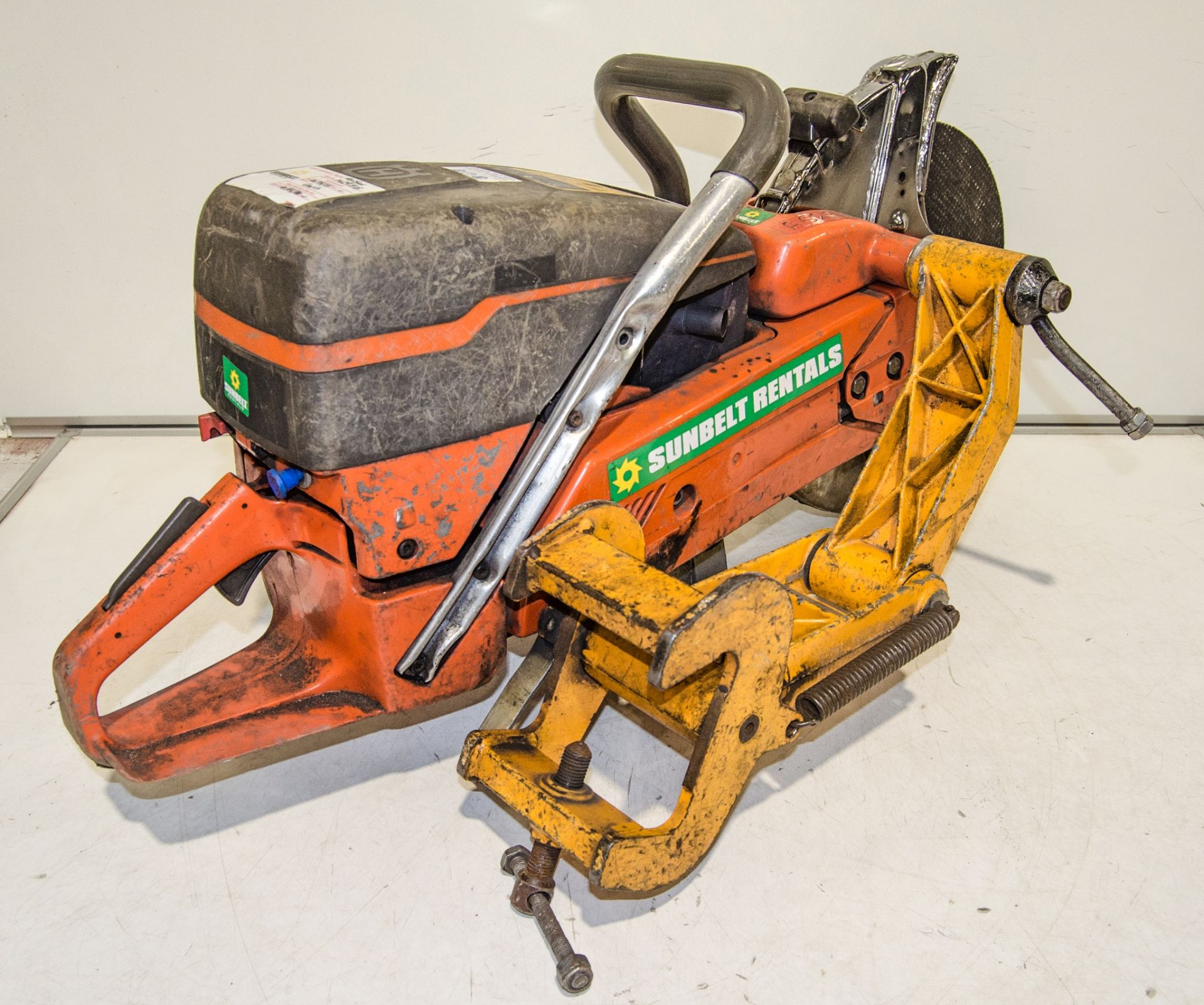 Husqvarna K1260 Rail petrol driven cut off saw c/w rail clamp A629818 - Image 2 of 2