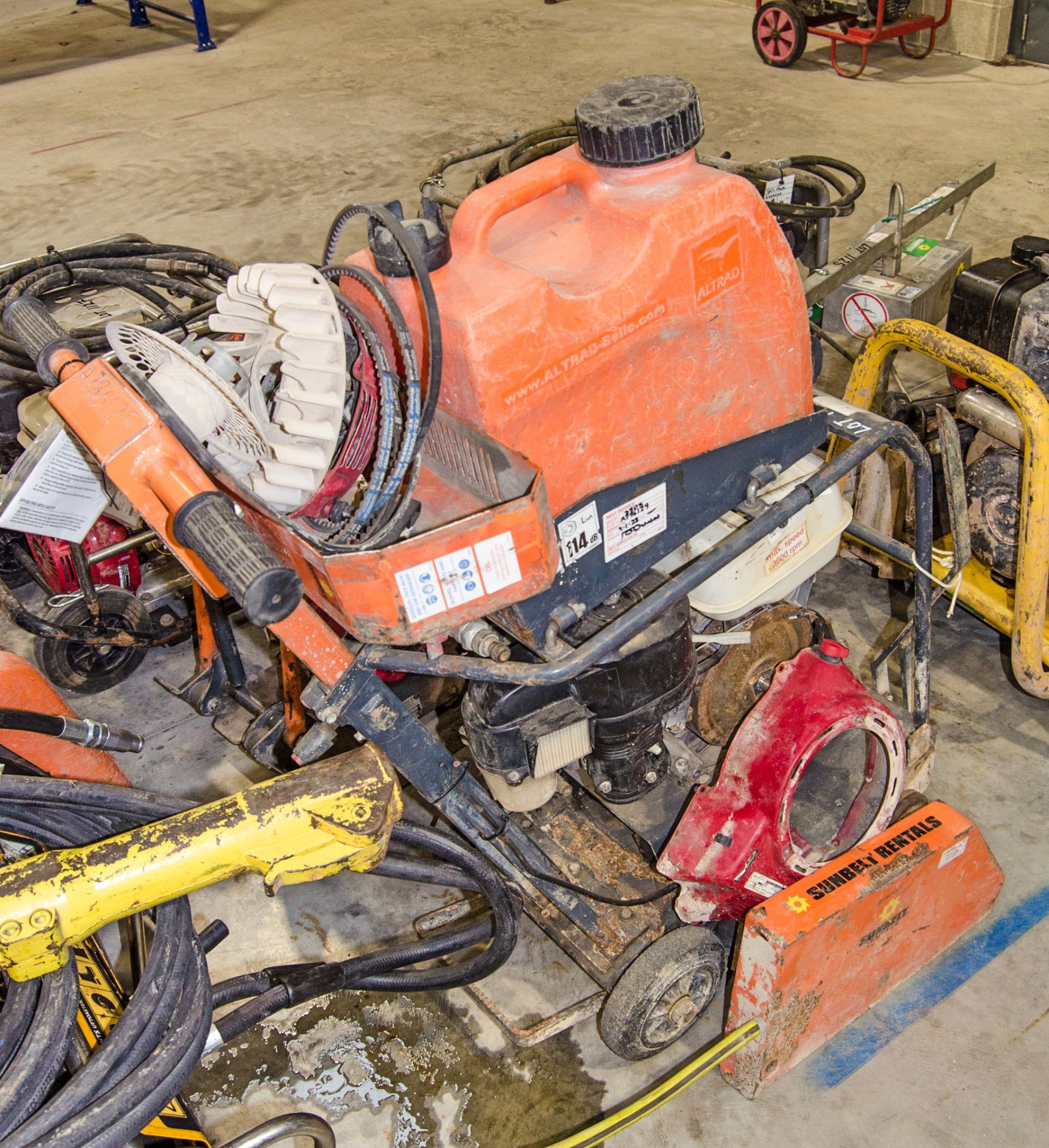 Altrad Belle petrol driven road saw ** Parts missing and dismantled ** A786129 - Image 2 of 4