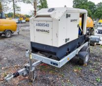Generac DWP4 diesel driven fat tow water pump for spares Year: 2017 S/N: 1703368 Recorded Hours: