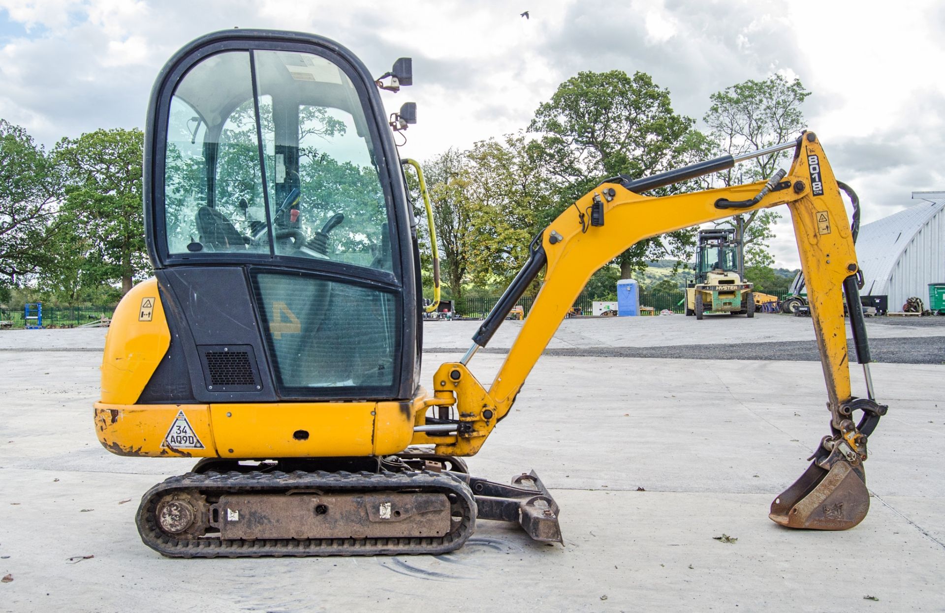 JCB 8018 CTS 1.5 tonne rubber tracked mini excavator Year: 2017 S/N: 2545239 Recorded Hours: 1678 - Image 8 of 26