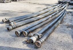 9 - 4 metre x 3 inch water pipes c/w connectors