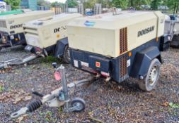 Doosan 741 diesel driven fast tow mobile air compressor Year: 2015 S/N: 433751 Recorded hours: 622