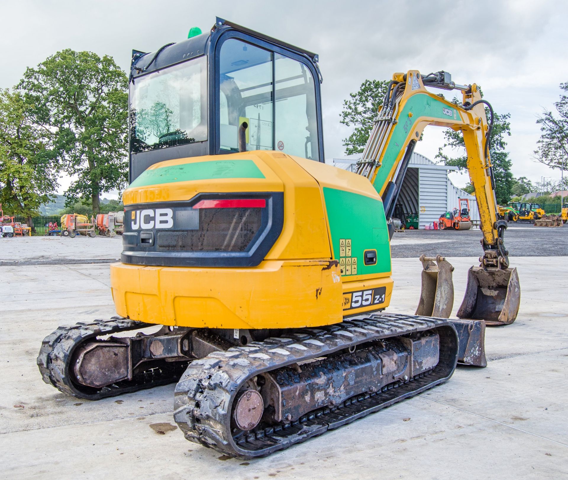 JCB 55 Z-1 5.5 tonne rubber tracked excavator Year: 2017 S/N: 19248 Recorded Hours: 2649 blade, - Image 3 of 26