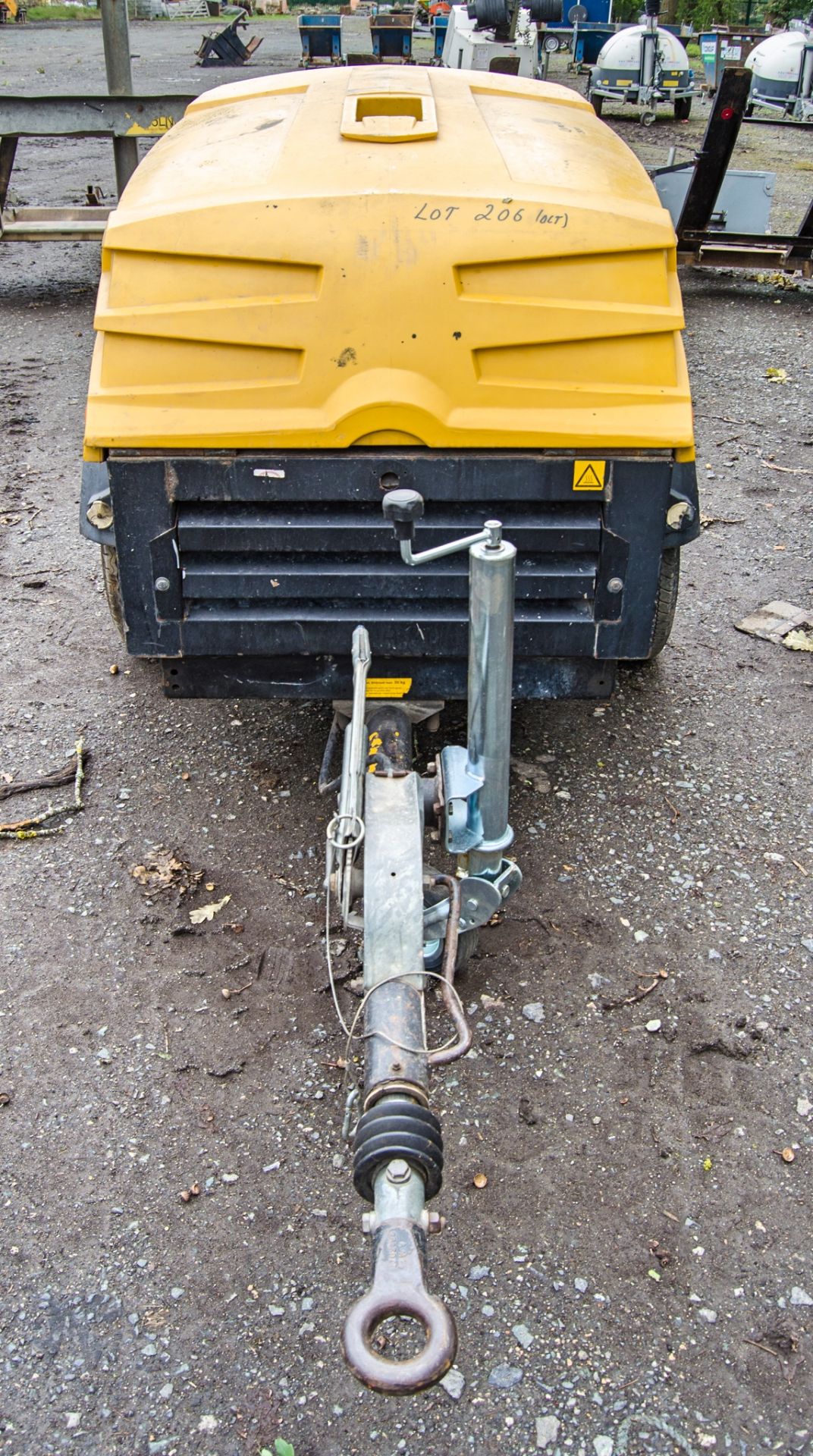 Atlas Copco XAS37 diesel driven fast tow mobile air compressor Year: 2006 S/N: 7342 Recorded - Image 3 of 7