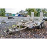 Indespension 10ft x 6ft tandem axle plant trailer A990245 ** One wheel & hub missing **