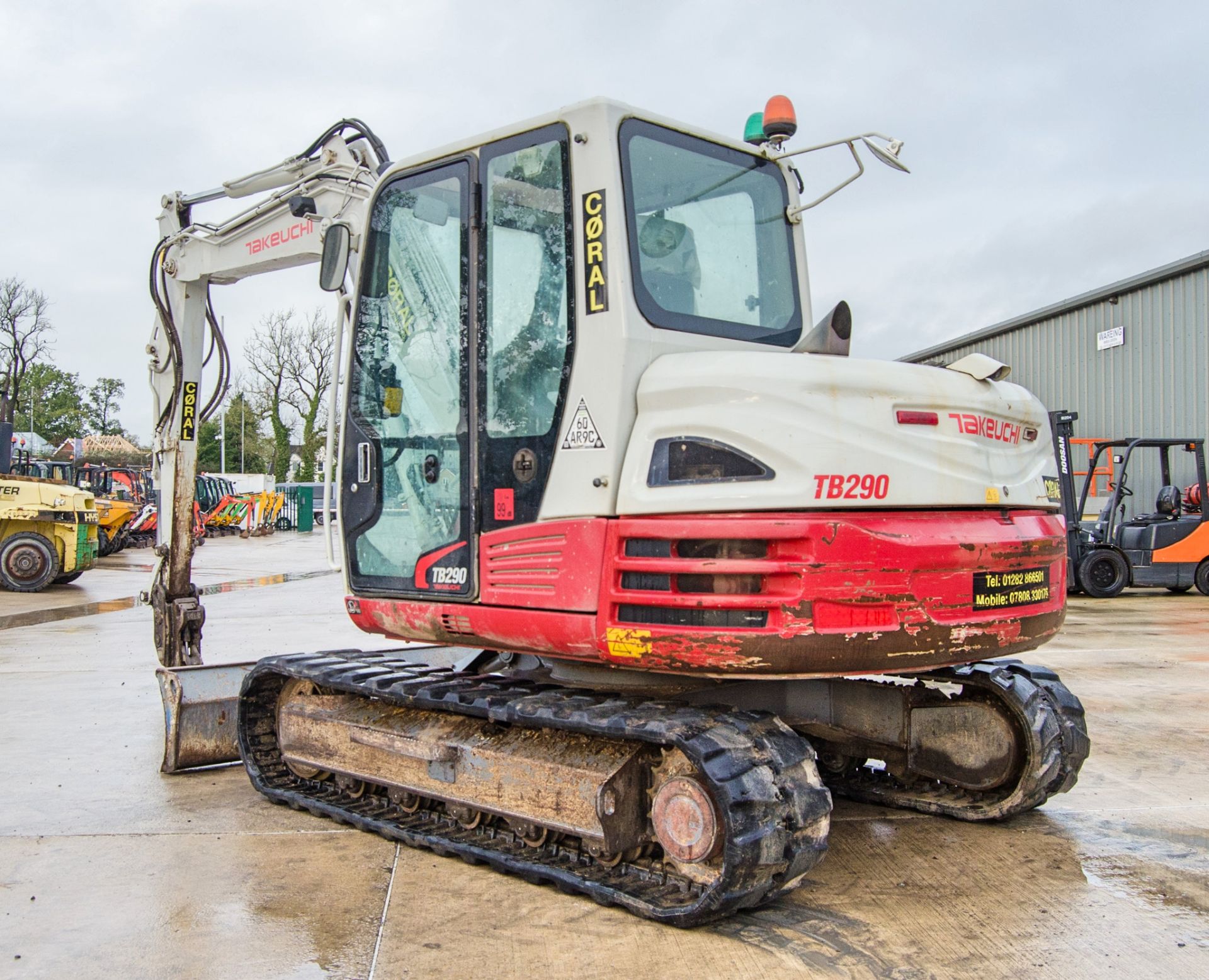 Takeuchi TB290 9 tonne rubber tracked excavator Year: 2018 S/N: 190200971 Recorded Hours: 5153 - Image 4 of 26