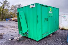 12ft x 8ft steel anti vandal fast tow mobile welfare site unit Comprising of: Canteen area, toilet &