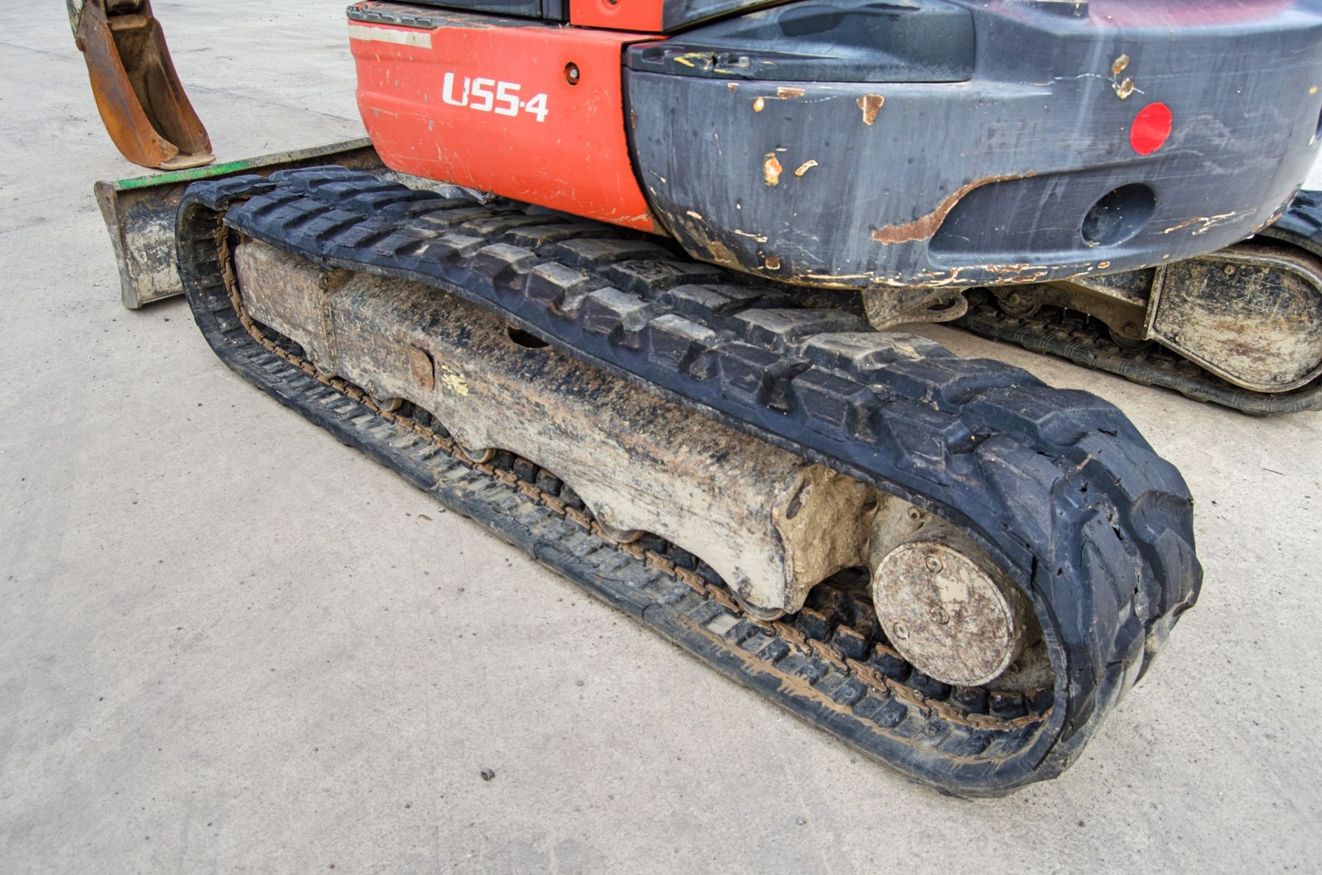 Kubota U55-4 5.5 tonne rubber tracked excavator Year: 2014 S/N: 52734 Recorded Hours: 3807 blade, - Image 9 of 27