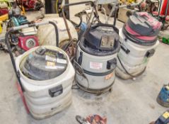 3 - 110v vacuum cleaners ** All with parts missing **