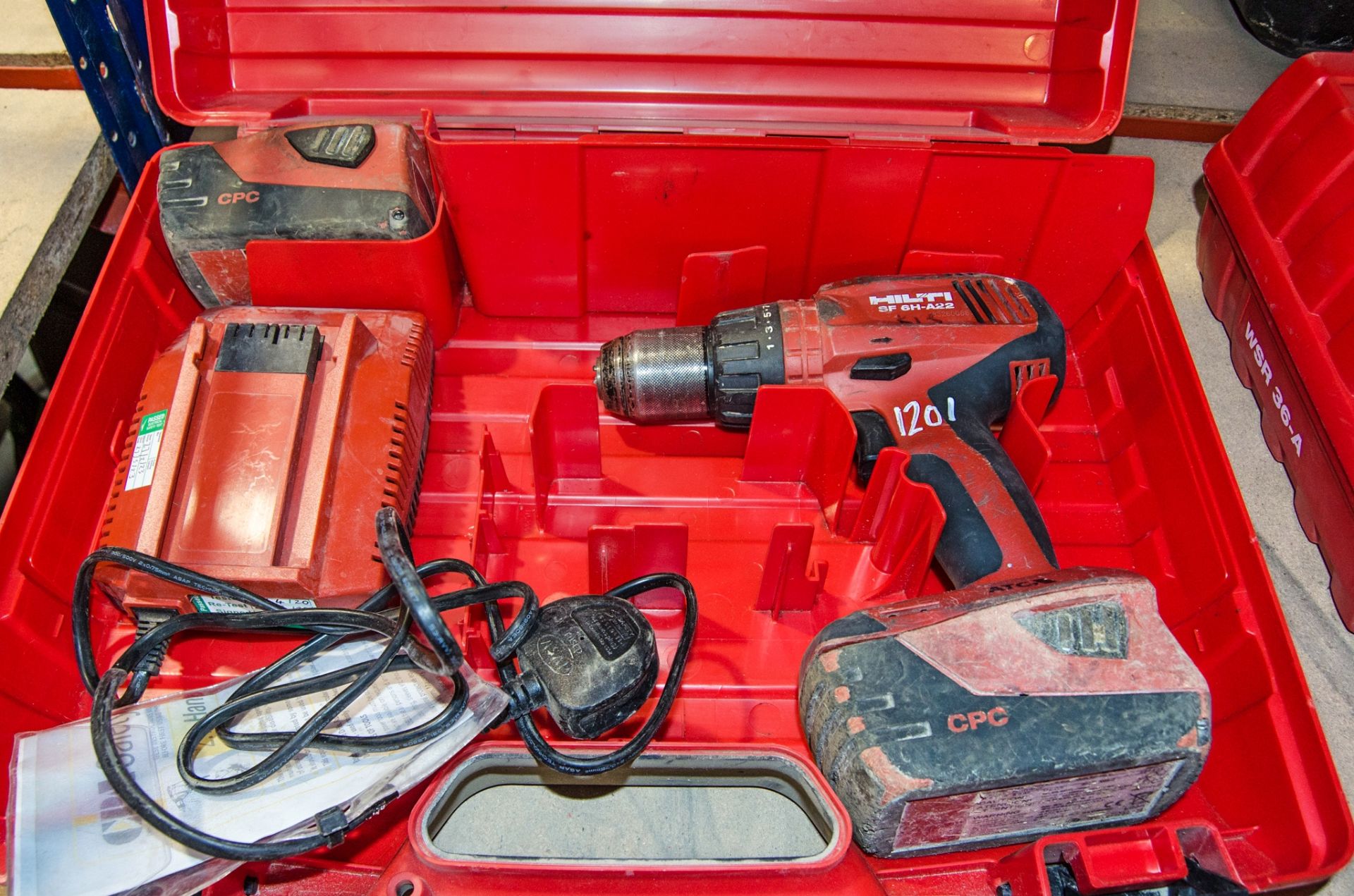 Hilti SF 6H-A22 22v cordless drill c/w 2 batteries, charger and carry case EXP3116