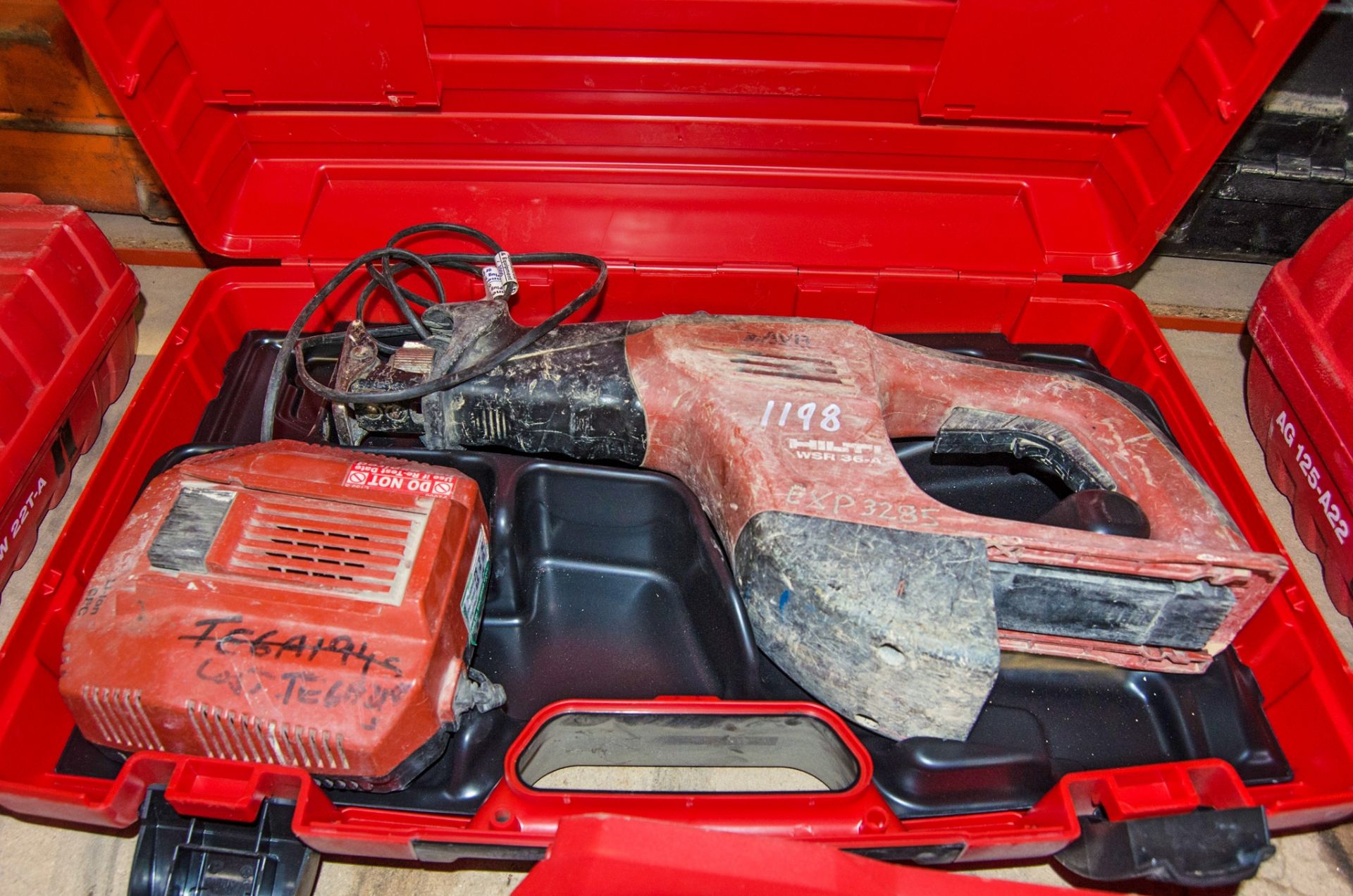Hilti WSR36-A 36v cordless reciprocating saw c/w charger and carry case ** No battery ** EXP3285