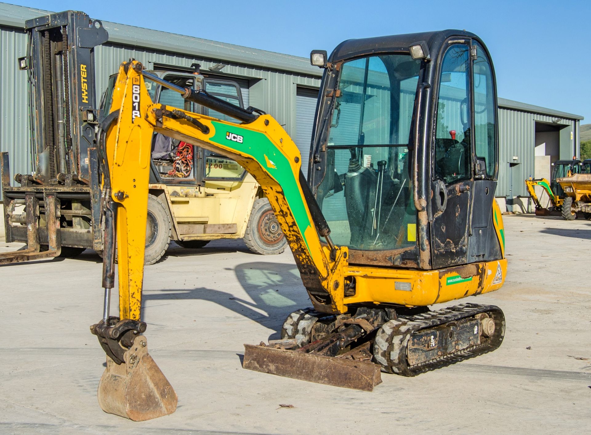 JCB 8018 CTS 1.5 tonne rubber tracked mini excavator Year: 2017 S/N: 2545071 Recorded Hours: 2375