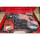 Hilti WSR 22-A 22v cordless reciprocating saw c/w 2 batteries, charger and carry case A827221