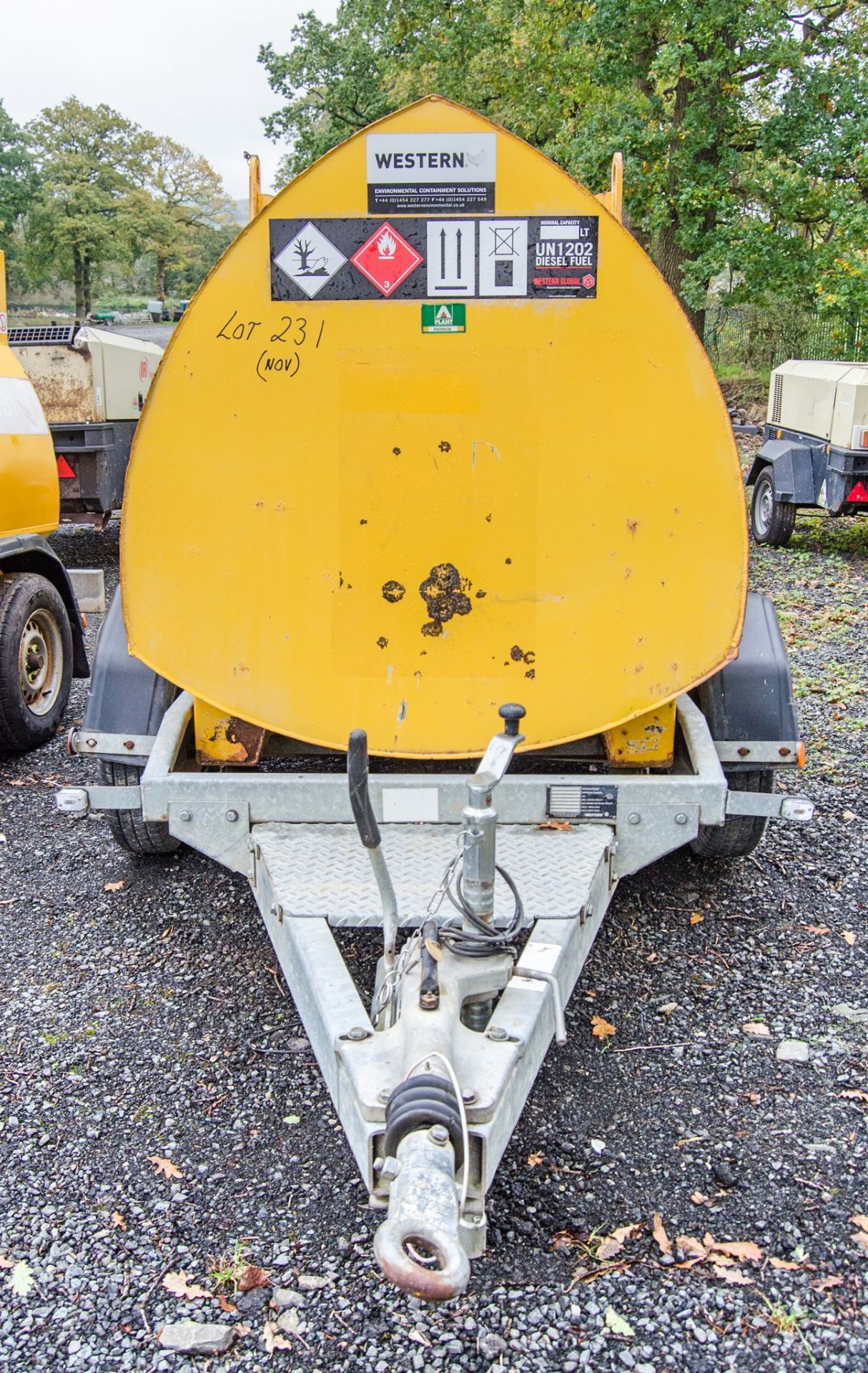 Western Abbi 2000 litre twin axle fast tow bunded fuel bowser c/w manual pump, delivery hose & - Image 3 of 5