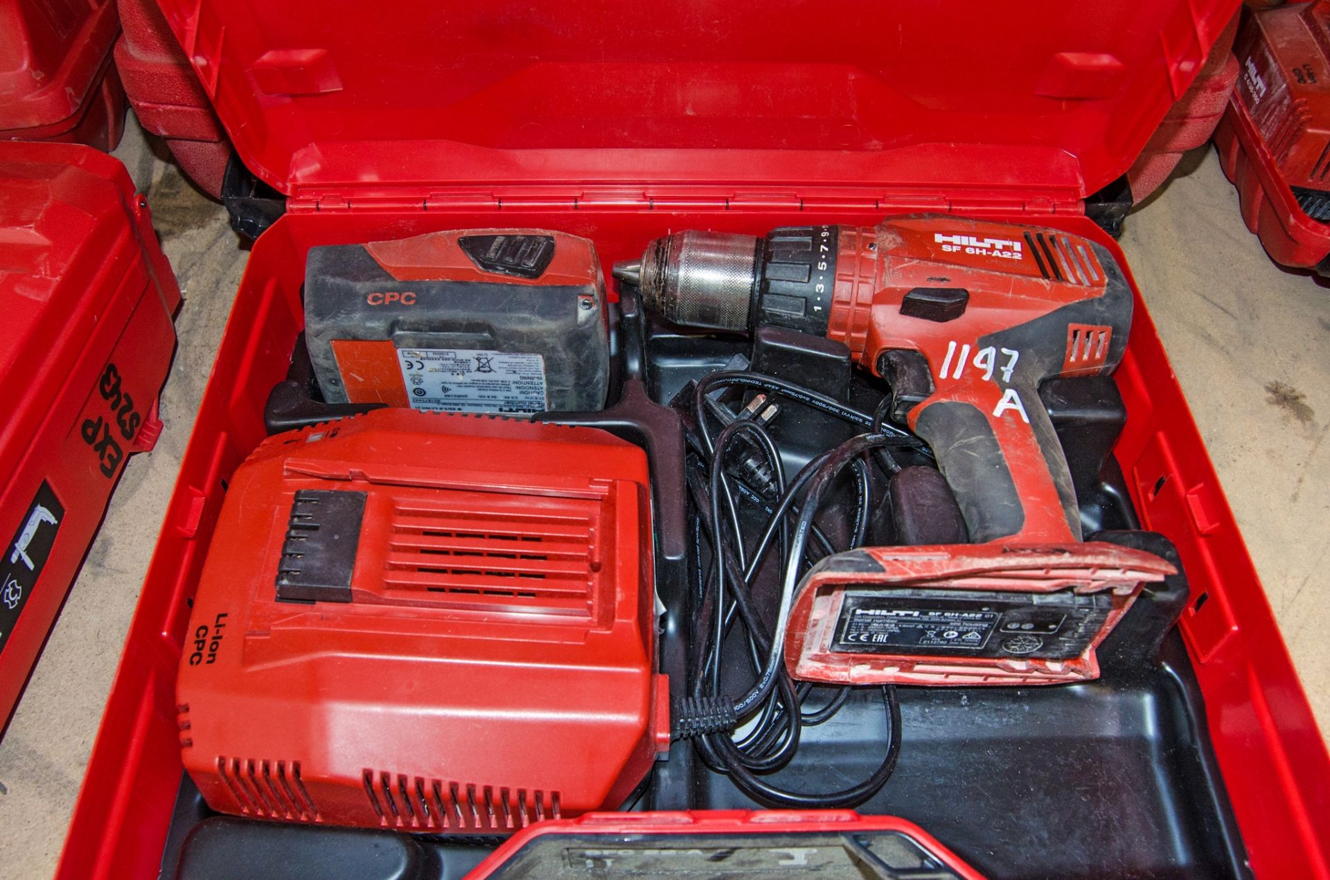 Hilti ST 6H-A22 22v cordless power drill c/w battery, charger & carry case 22BD1711