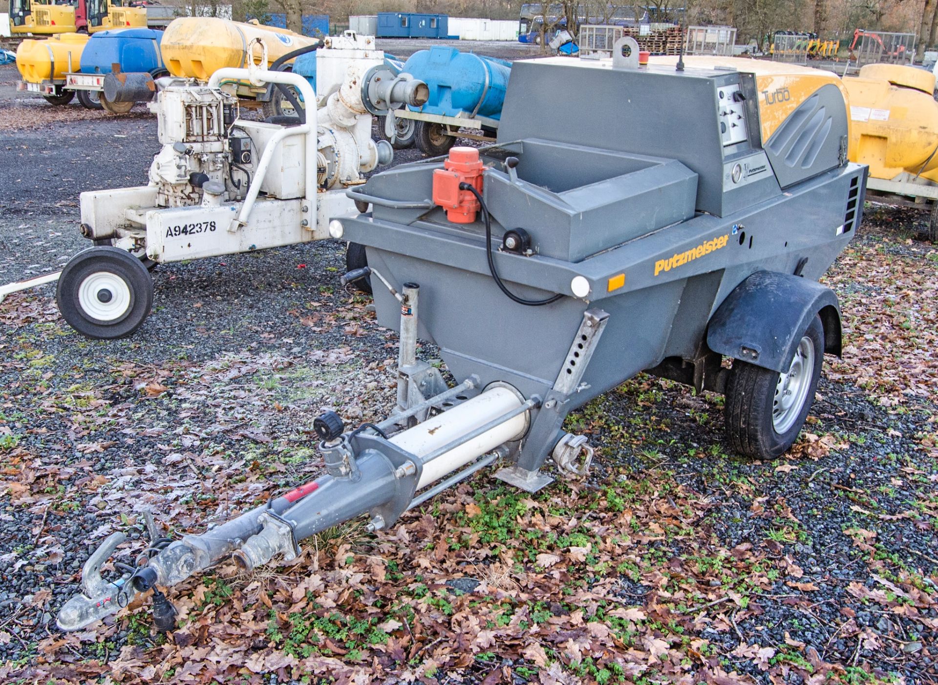 Putzmeister SP20 THF diesel driven fast tow concrete screed pump Year: 2020 S/N: 397385 Recorded - Image 2 of 10