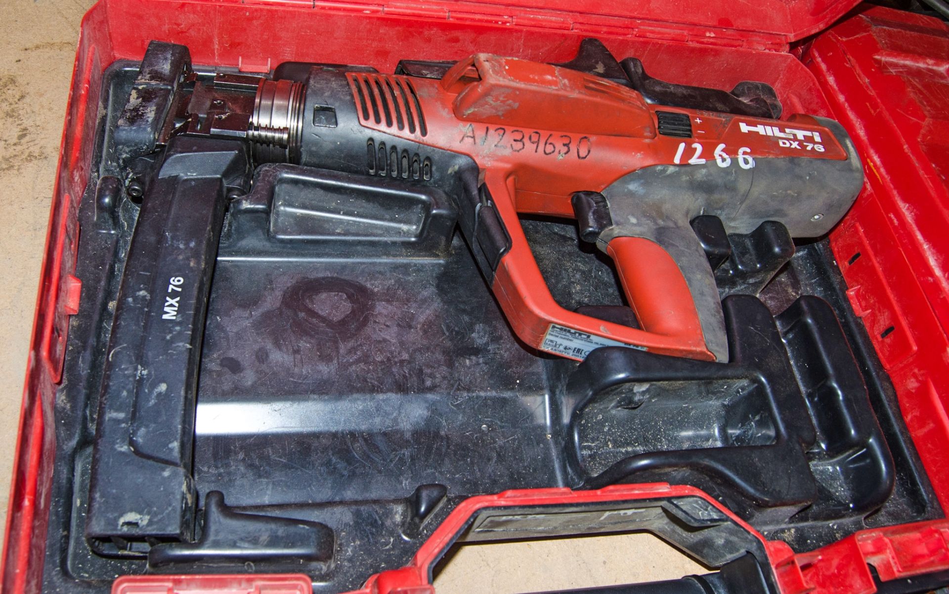 Hilti DX76 nail gun c/w carry case A1239630