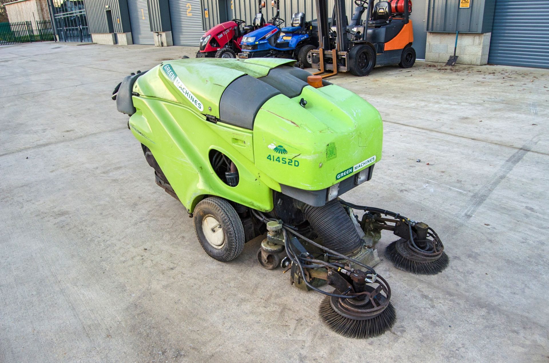 Green Machines 41452D diesel driven walk behind sweeper - Image 3 of 7