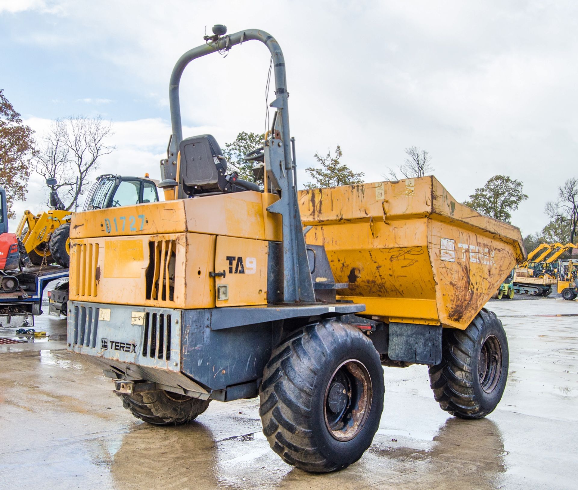 Terex TA9 9 tonne straight skip dumper Year: 2014 S/N: EE1PK5033 Recorded Hours: 3317 D1727 - Image 3 of 23