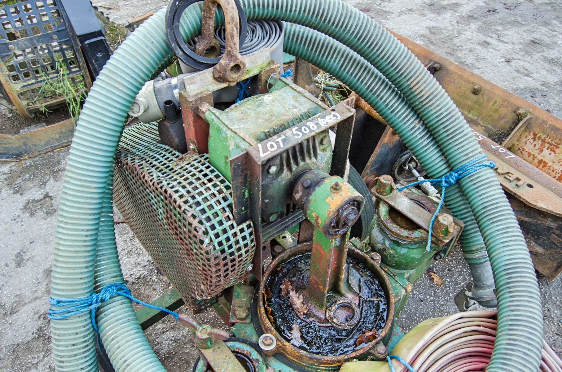 Diesel driven water pump c/w hoses - Image 3 of 4