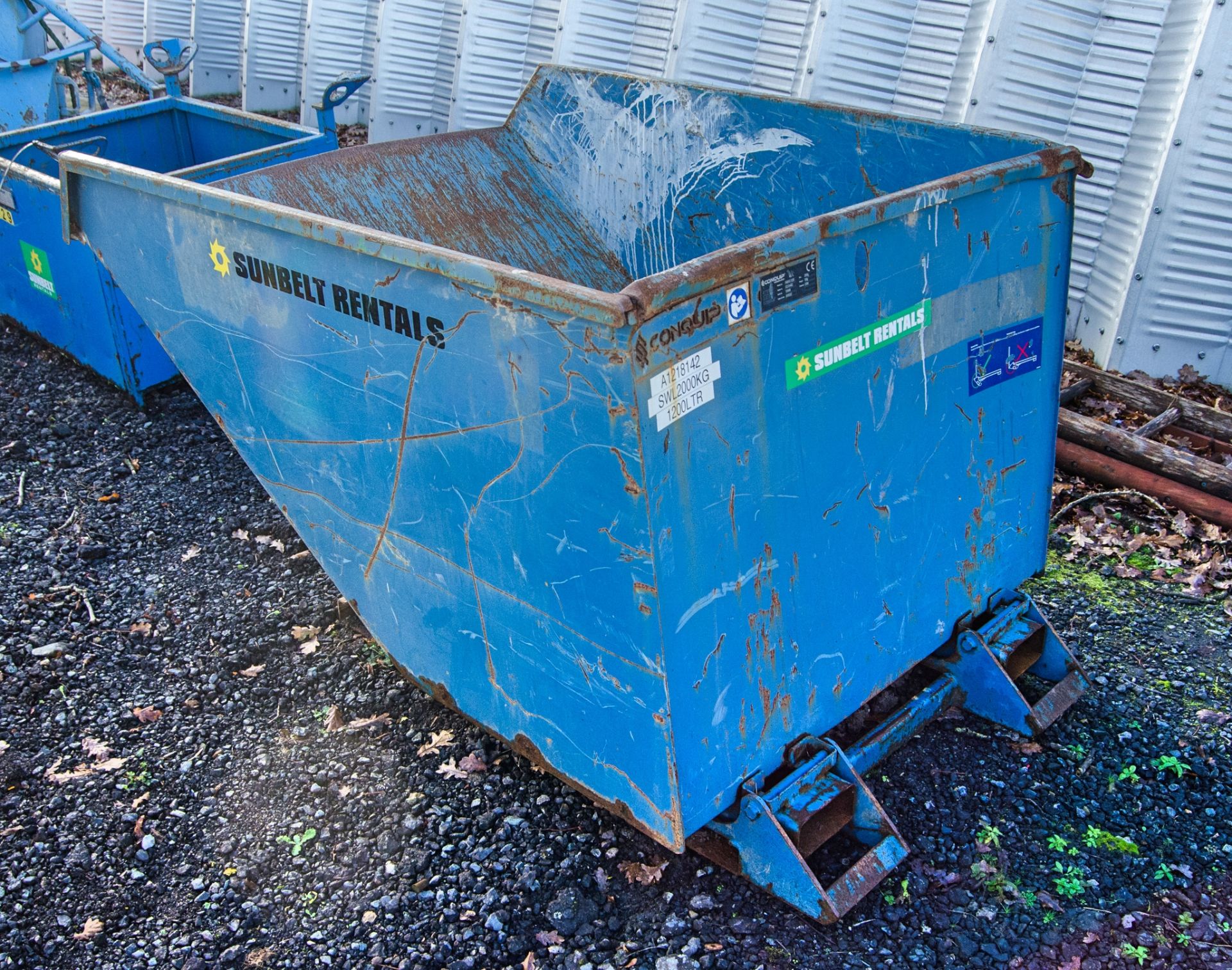 Conquip steel tipping skip A1218142 - Image 2 of 2