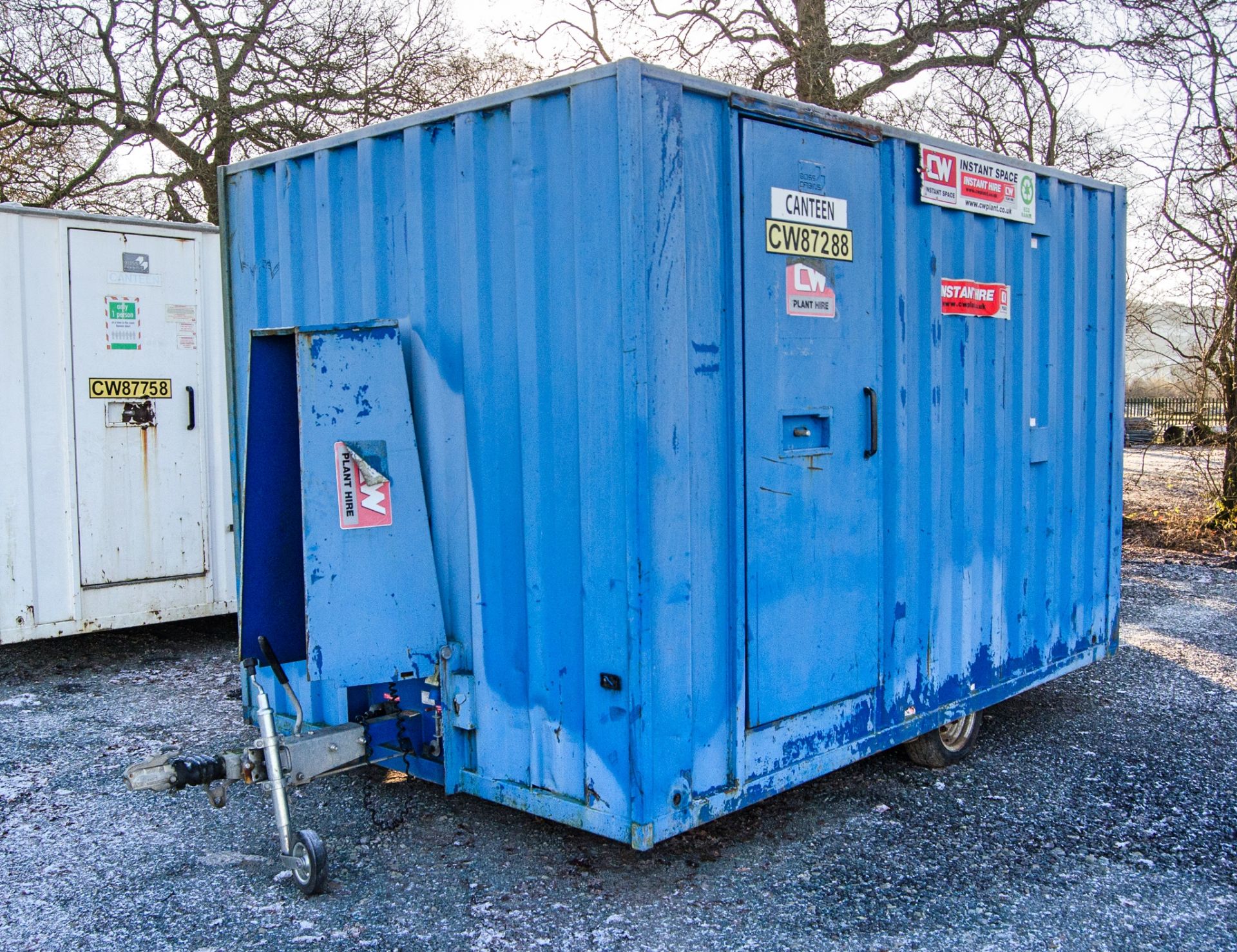 Boss Cabins 12ft x 8ft steel anti vandal mobile welfare site unit Comprising of: Canteen area,
