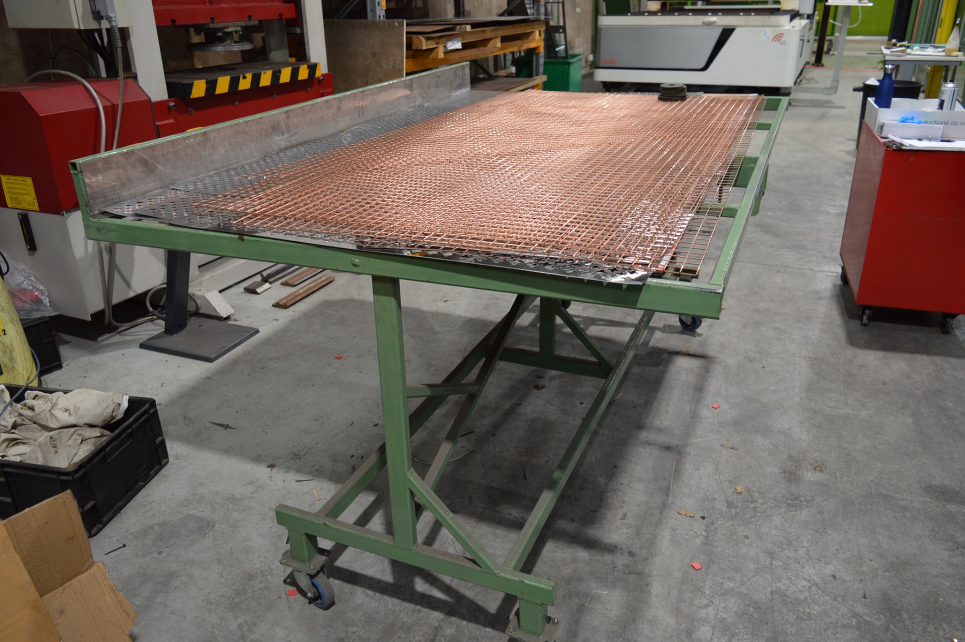 Fabricated steel tilting sheet metal handling trolley Approx. 2040mm x 1350mm x 970mm high ** Not - Image 2 of 3