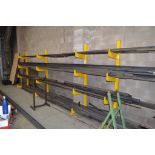 4 section 4 tier stock/bar rack Each approx. 770mm deep x 2000mm high ** Not including contents **