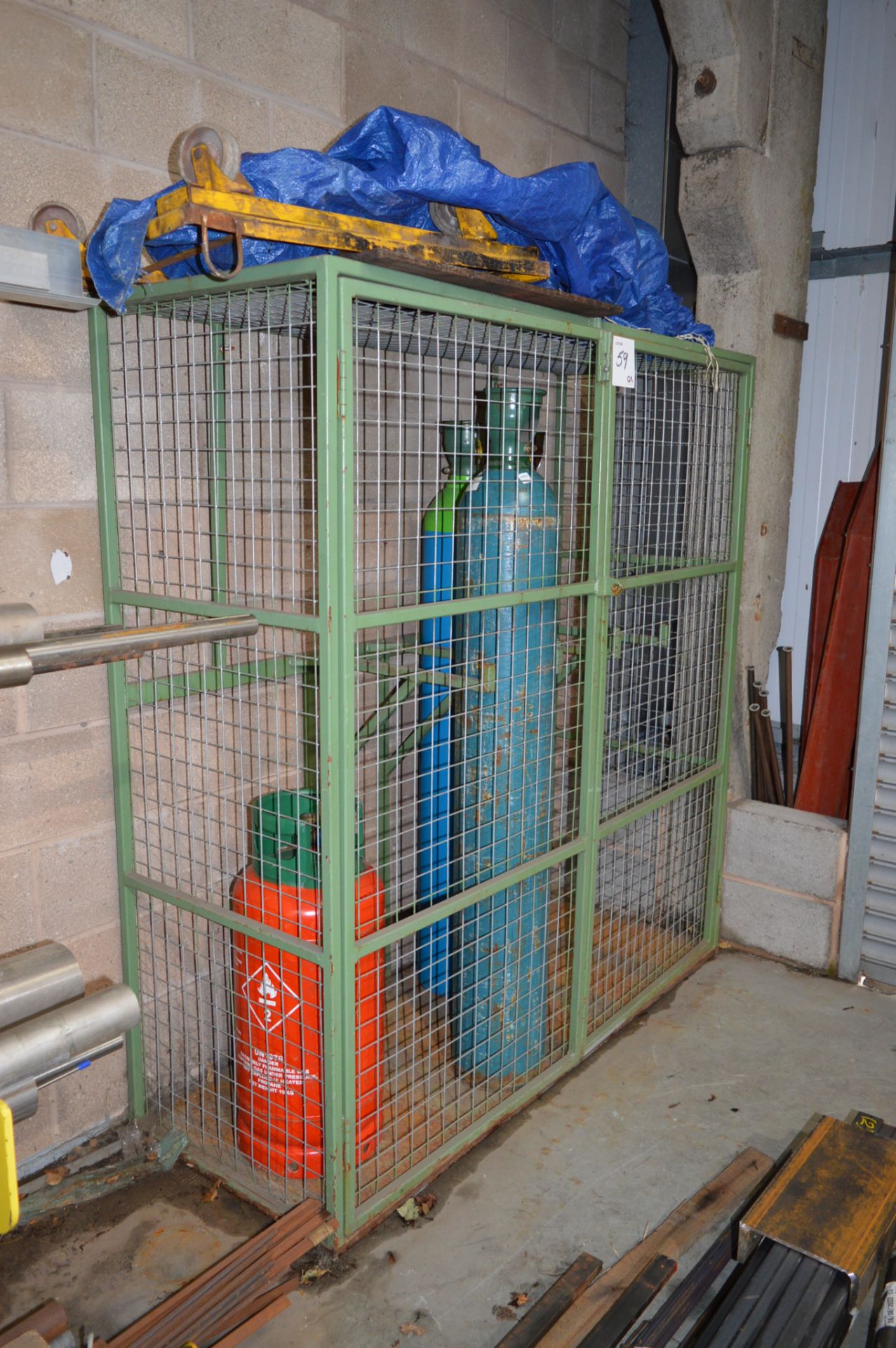 Fabricated steel bottle storage cage Approx. 1700mm x 650mm x 1800mm high ** Not including - Image 2 of 2