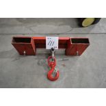 Fork lift lifting hook attachment