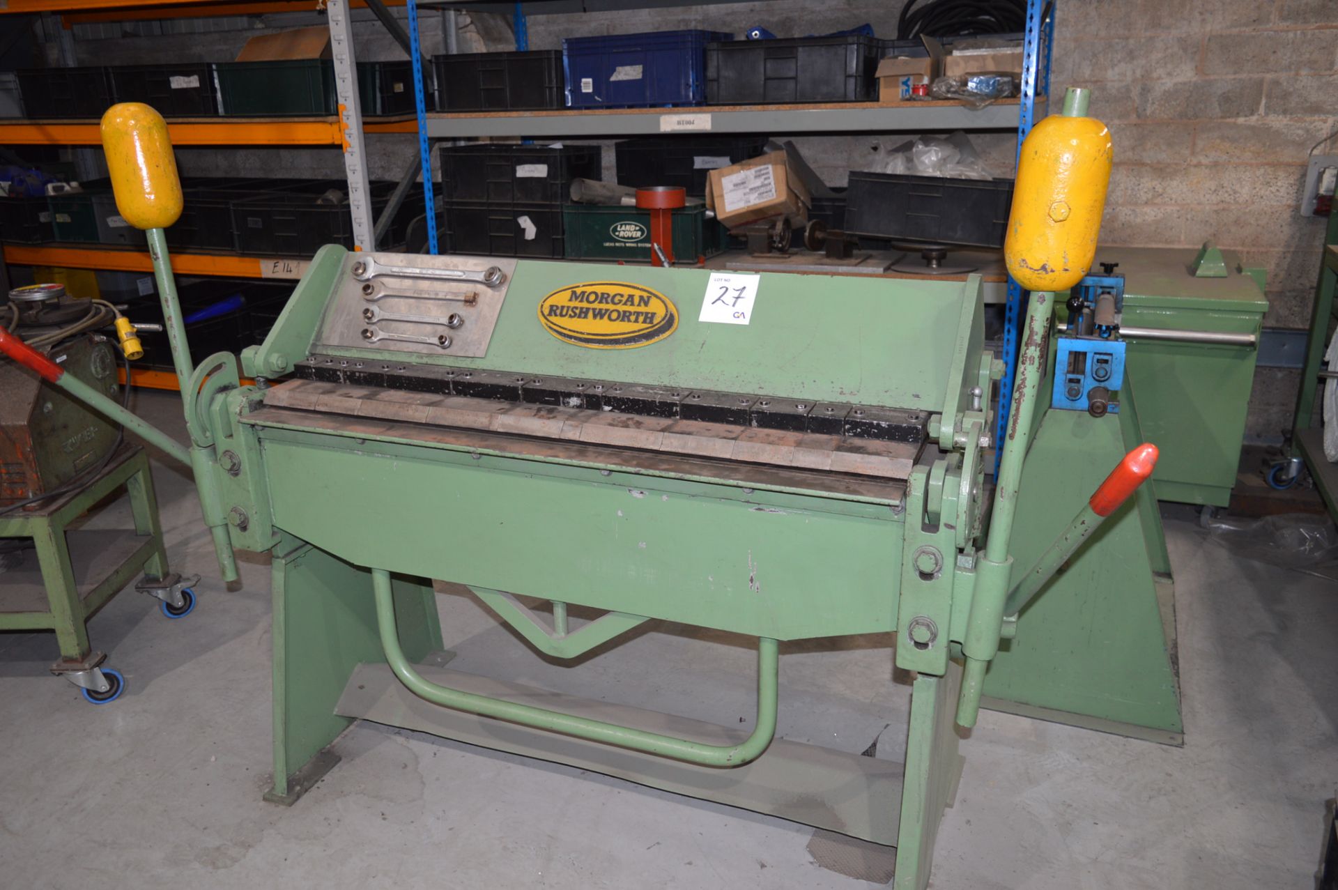 Morgan Rushworth manual folder Capacity 1.6mm x 1260mm M/C no: BP50.16.3765691.791 ** Spanners not - Image 2 of 4