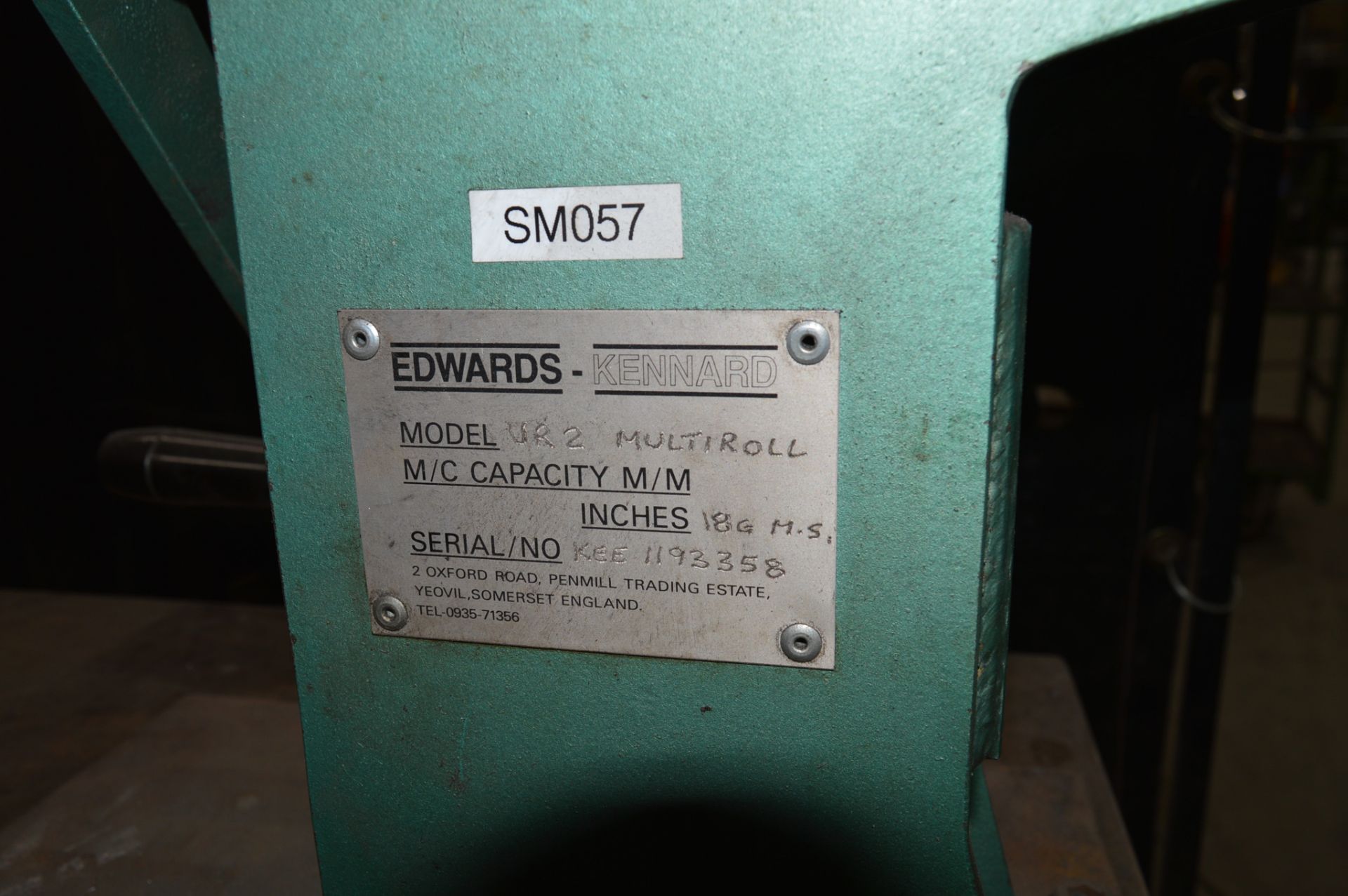 Edwards Kennard UR2 multi roll manual swaging machine Capacity 18g m.s S/N: KEE 1193358 c/w quantity - Image 5 of 5