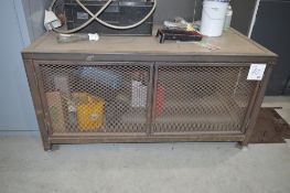 Fabricated steel double door cabinet Approx. 1500mm x 750mm x 730mm high ** Not including